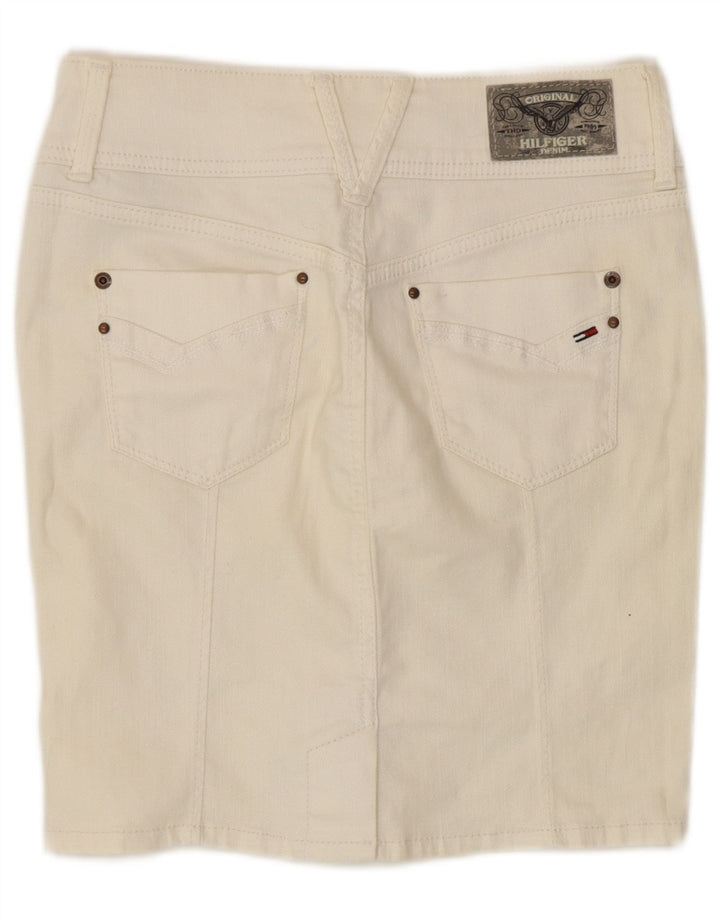 Tommy Hilfiger Jupe en jean W28 pour femme en coton blanc moyen