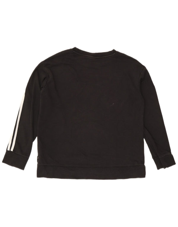 Adidas Sweat-shirt surdimensionné pour femme UK 8 Petit coton noir