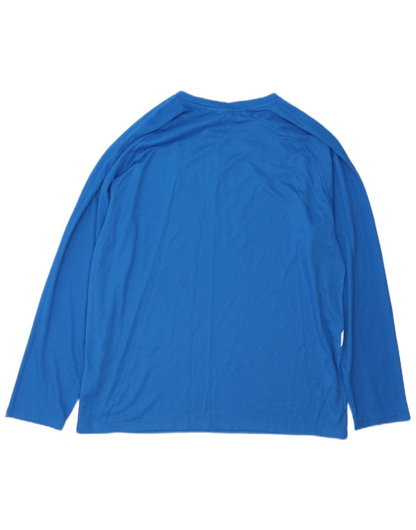 Puma Haut à manches longues pour homme en polyester à rayures bleues Large