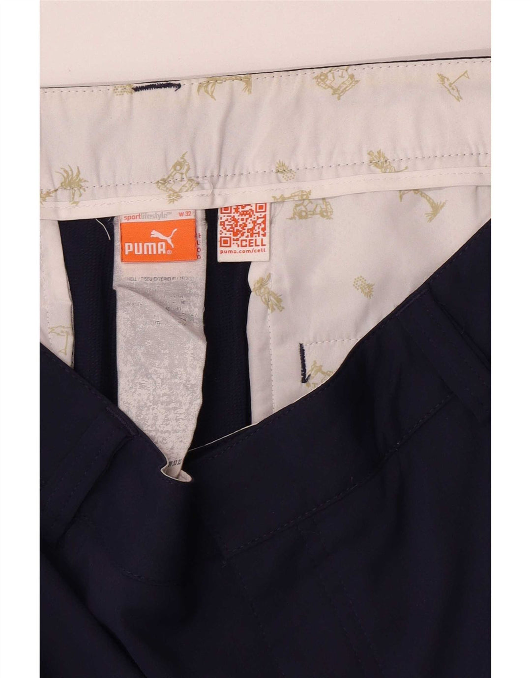 Puma Short Chino Femme W32 Large Bleu Marine