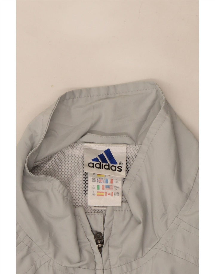 Adidas Veste de survêtement pour homme UK 40/42 Gris moyen Colourblock Polyester