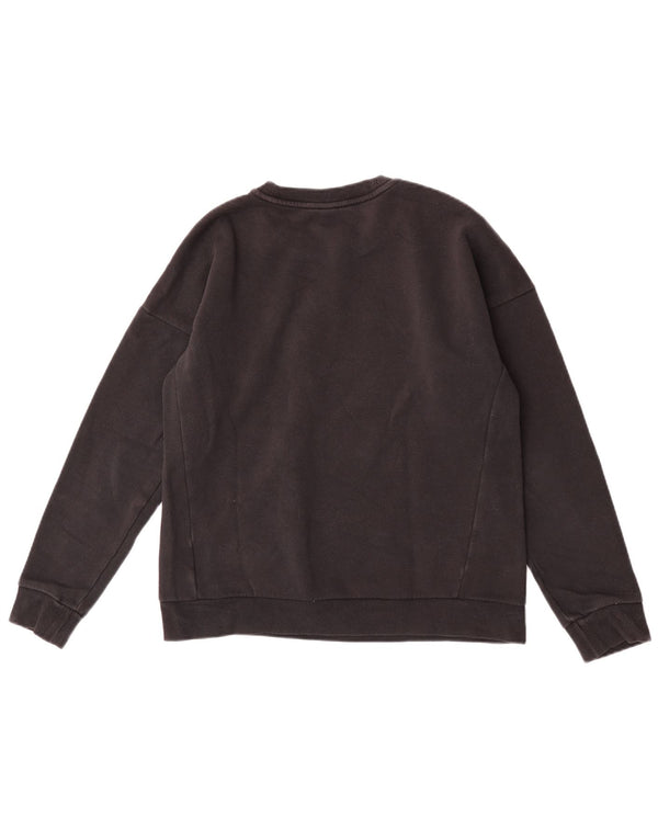Adidas Sweat-shirt graphique pour femme UK 12/14 en coton noir moyen