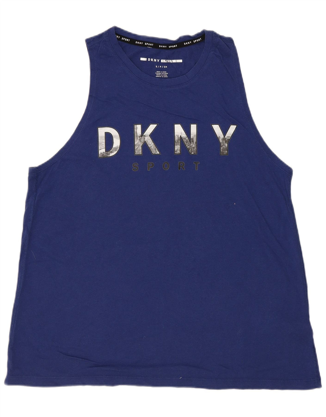 DKNY Débardeur Graphique Homme Petit Bleu Coton