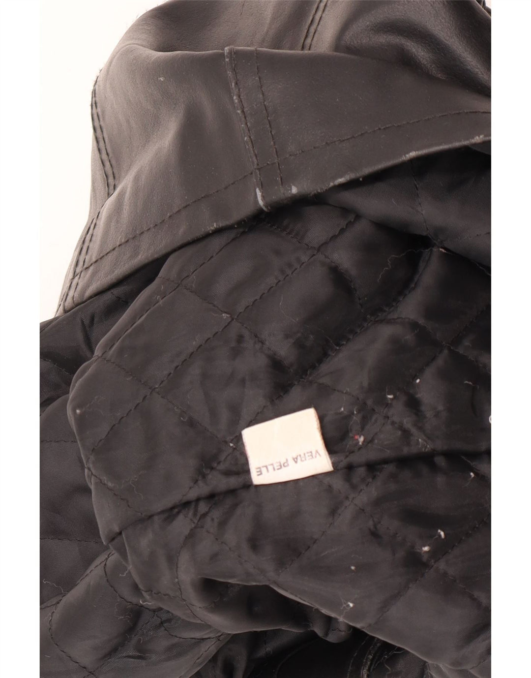 Bayside Veste en cuir pour femme UK 10 Small Noir