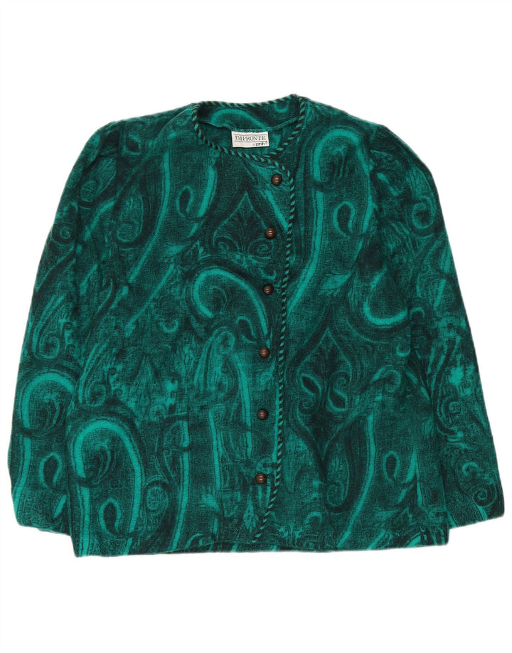 Parah Veste Blazer 6 Boutons Femme IT 44 Laine Paisley Vert Moyen