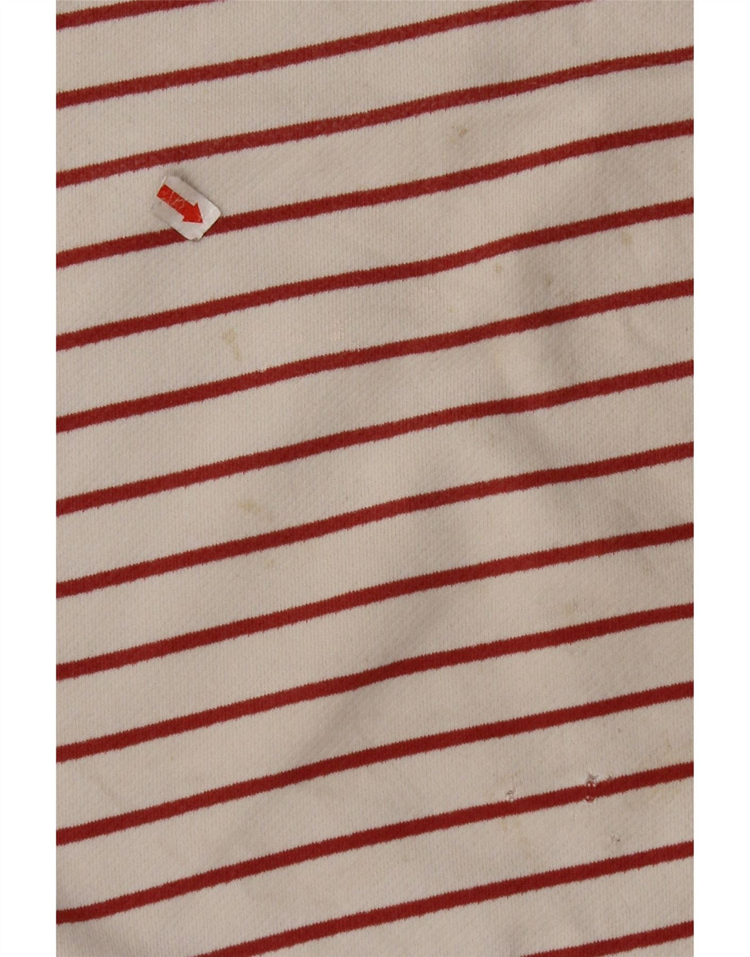 FAT FACE Haut Femme Manches Longues UK 8 Petit Coton Rayé Blanc Cassé