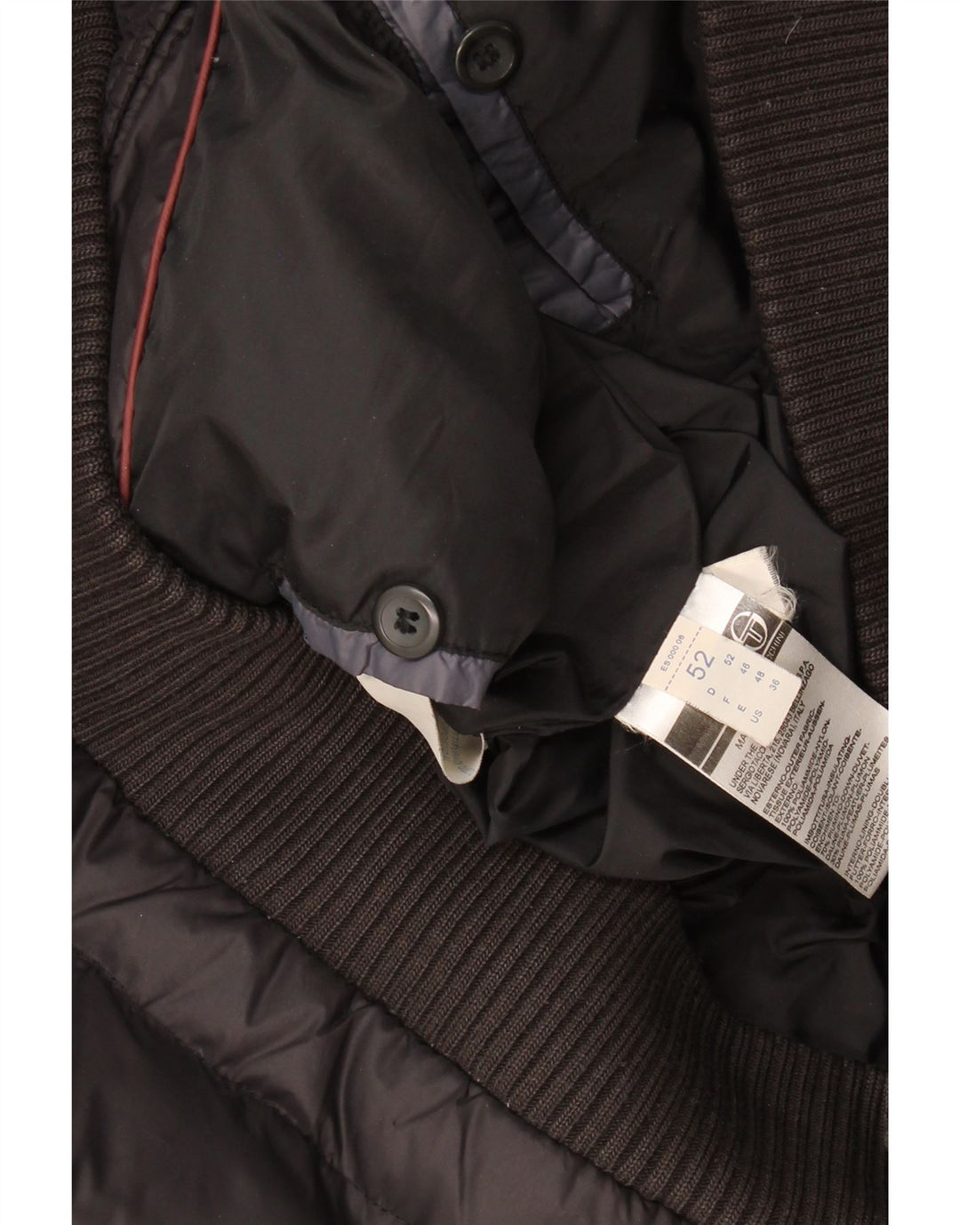 Sergio Tacchini Veste matelassée à capuche pour homme IT 52 XL Noir Polyamide