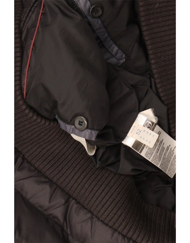 Sergio Tacchini Veste matelassée à capuche pour homme IT 52 XL Noir Polyamide