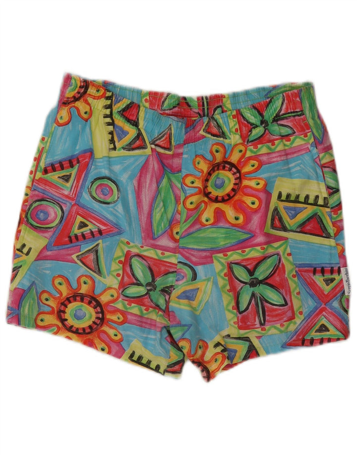 Sergio Tacchini Short de Sport Homme IT 48 Moyen Multicolore Géométrique
