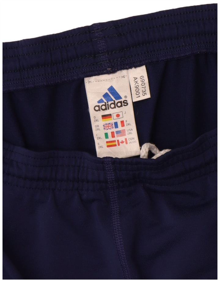 Adidas Short de sport pour homme 2XL Bleu marine Polyester