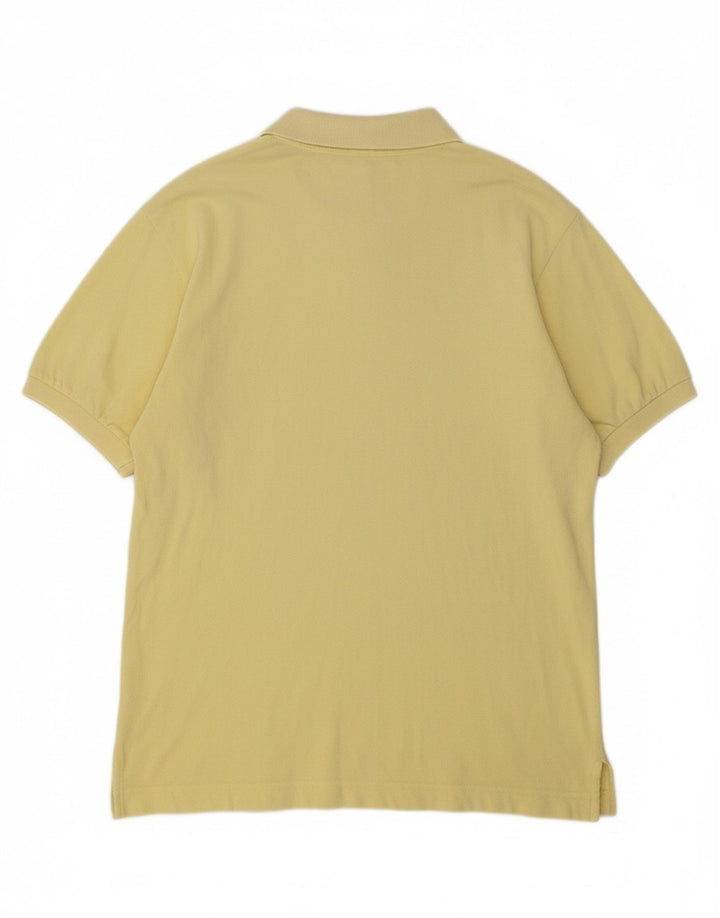 LACOSTE Mens Polo Shirt Size 4 Medium Yellow Cotton