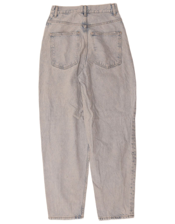 Zara Jean fuselé taille haute pour femme EU 36 XS W26 L29 Bleu Coton
