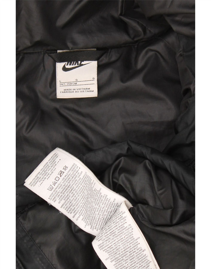 NIKE Veste matelassée à capuche pour garçon 12-13 ans Large Noir Polyester