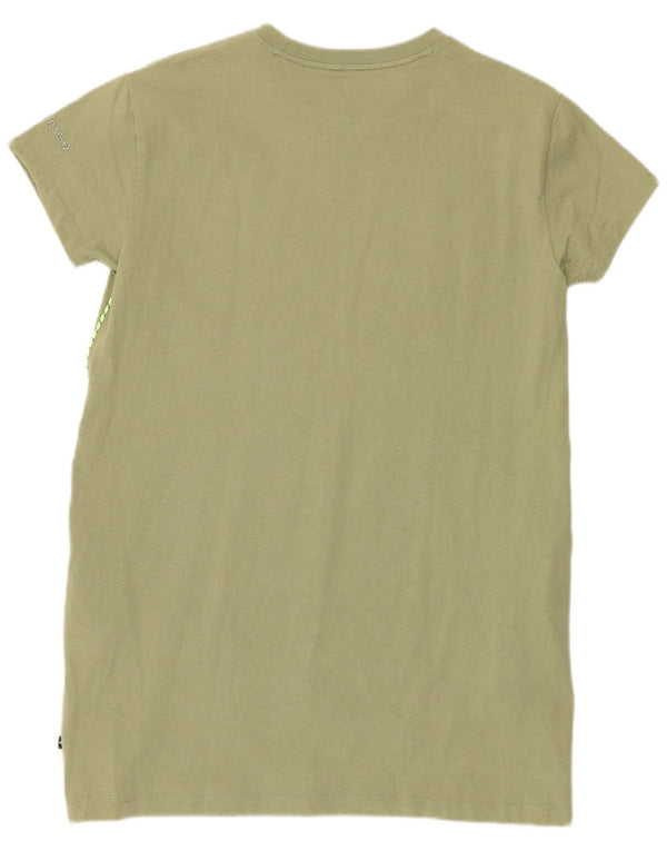 Converse Robe T-Shirt Femme UK 44 Coton Kaki Moyen