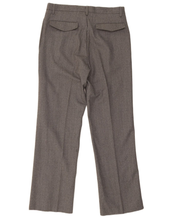 Sisley Pantalon de costume droit IT 46 Small W28 L29 Gris Acétate