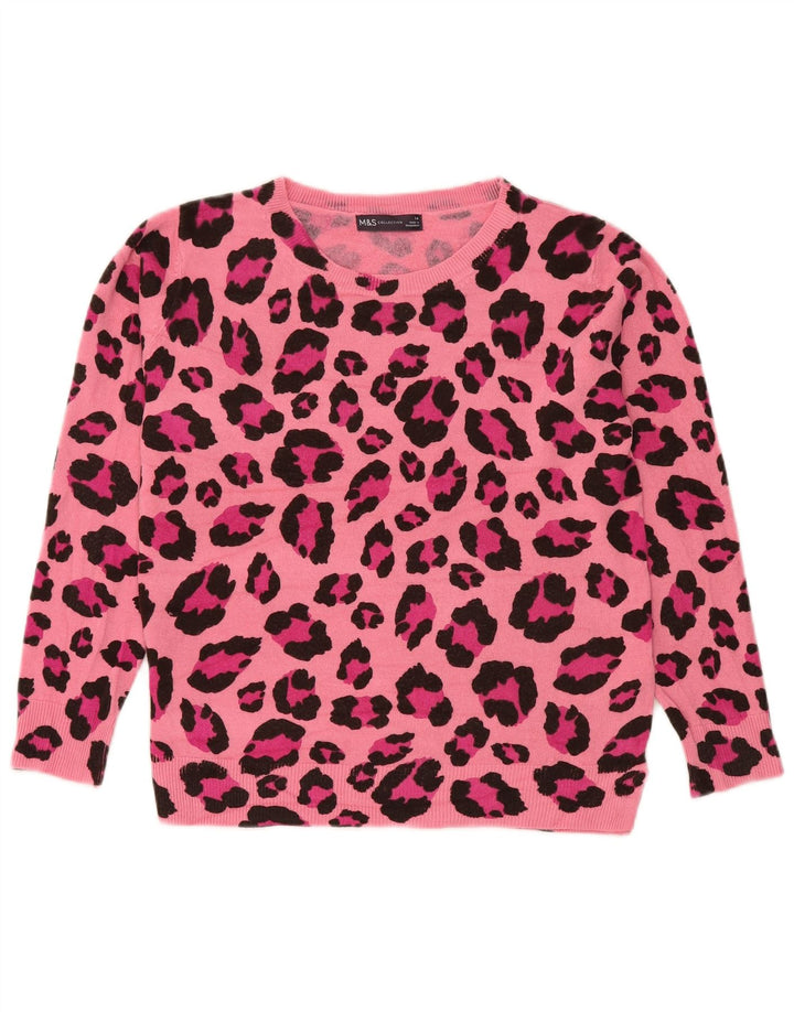 Marks & Spencer Pull ras du cou pour femme UK 14 Rose moyen