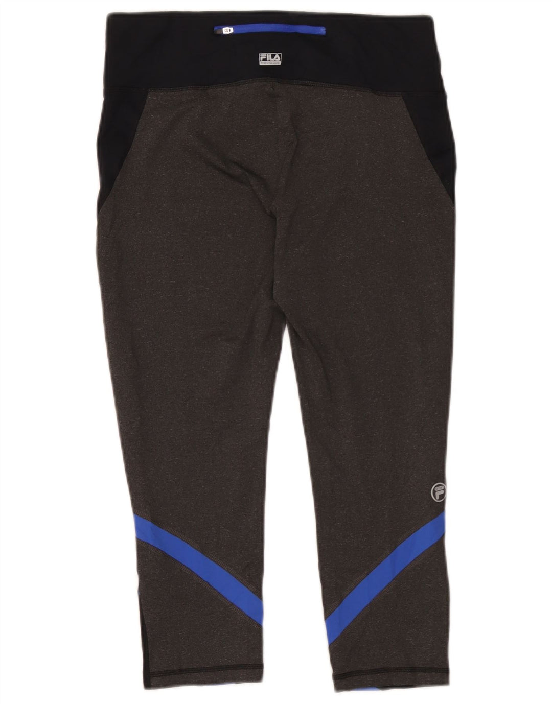 Fila Leggings Capri Femme UK 44 Polyester Colorblock Noir Moyen