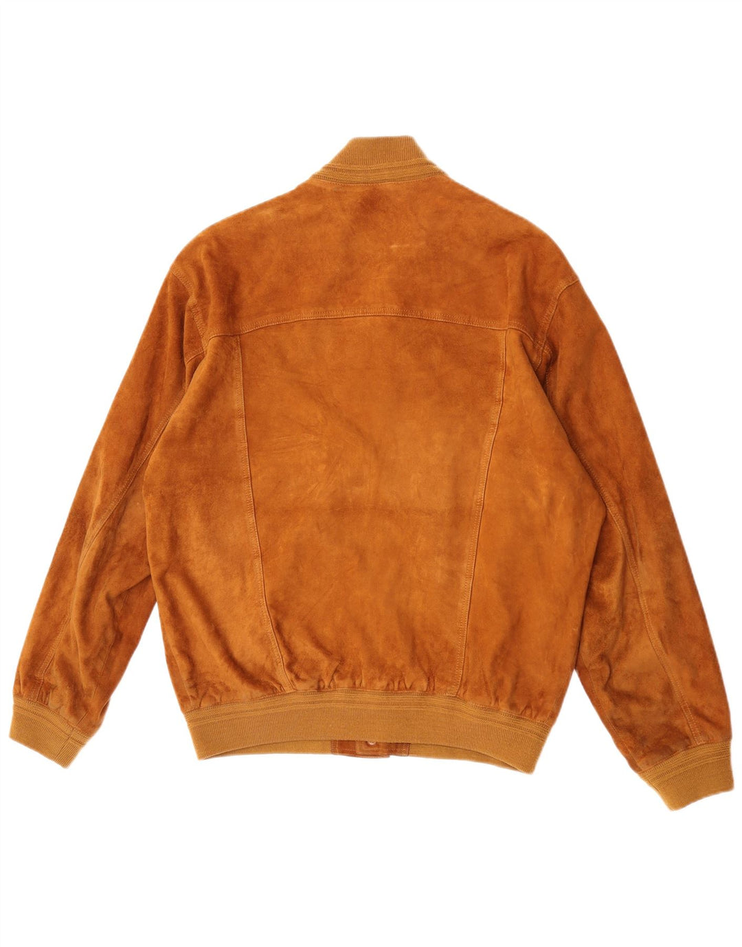 vintage Mens Suede Bomber Jacket IT 52 Grand Cuir Beige