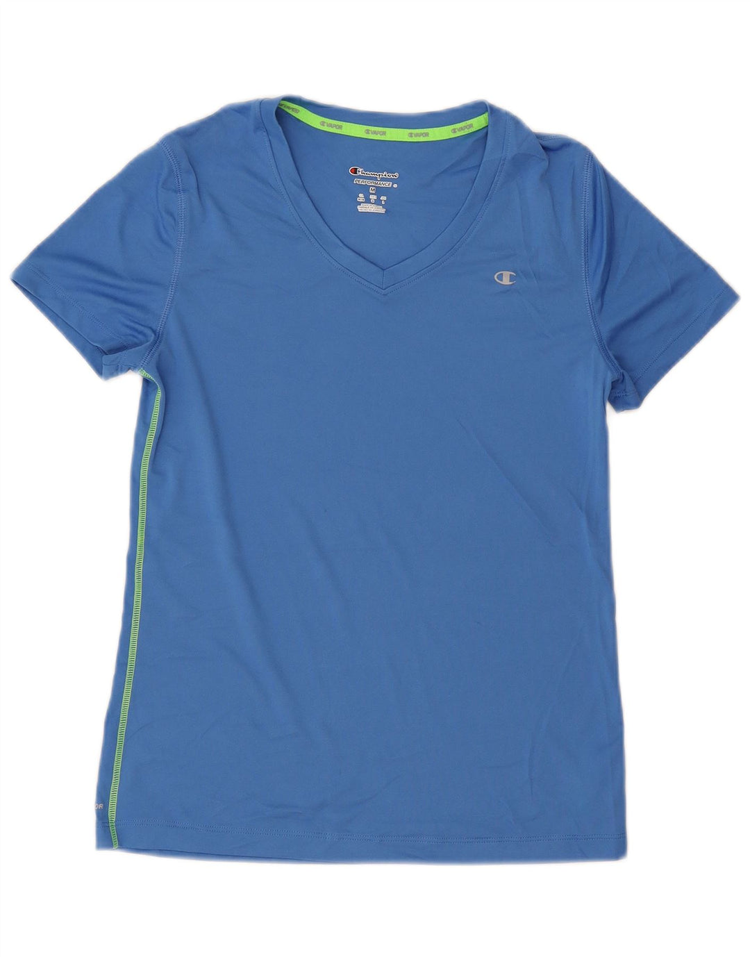 CHAMPION T-Shirt Femme Top UK 14 Bleu Moyen Polyester