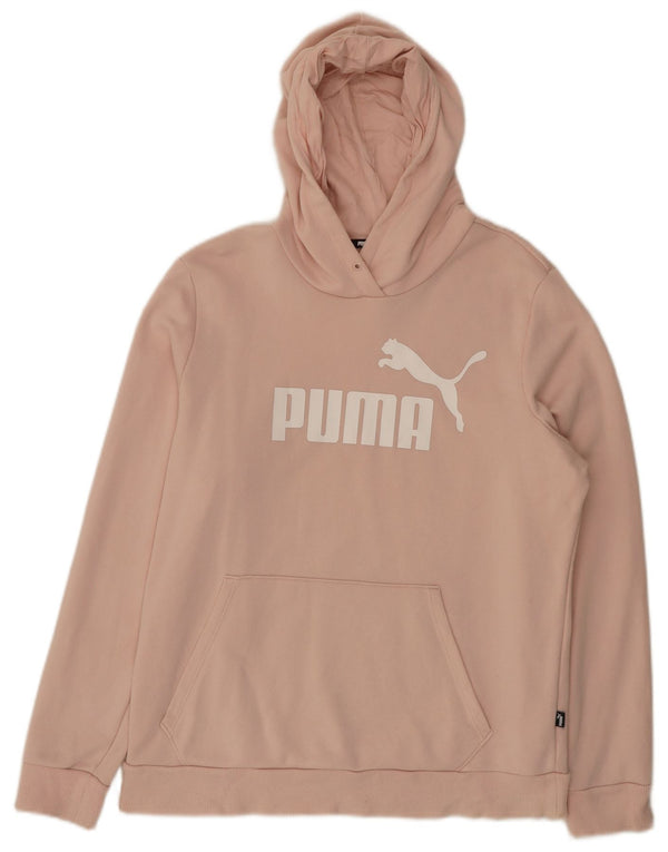 Puma Pull à capuche graphique pour femme UK 18 XL Rose Coton