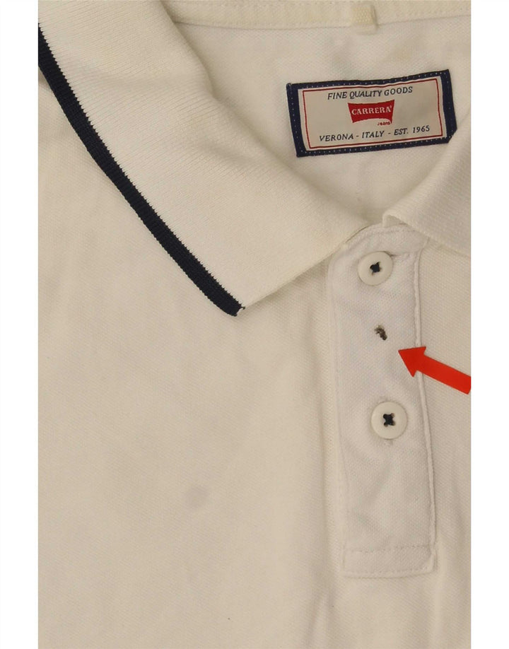 Carrera Polo Regular Fit Homme XL Blanc Rayé
