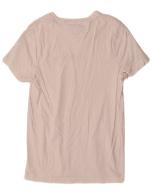 Tommy Hilfiger T-shirt graphique pour femme UK 6 XS Blanc Coton