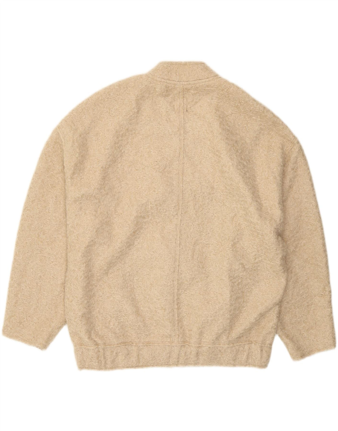 Zara Veste bomber surdimensionnée pour femme UK 6 XS Beige Polyester