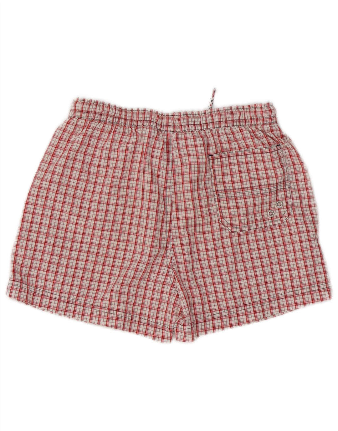 CHAMPION Boys Swimming Shorts 13-14 Years XL Red Check Polyester