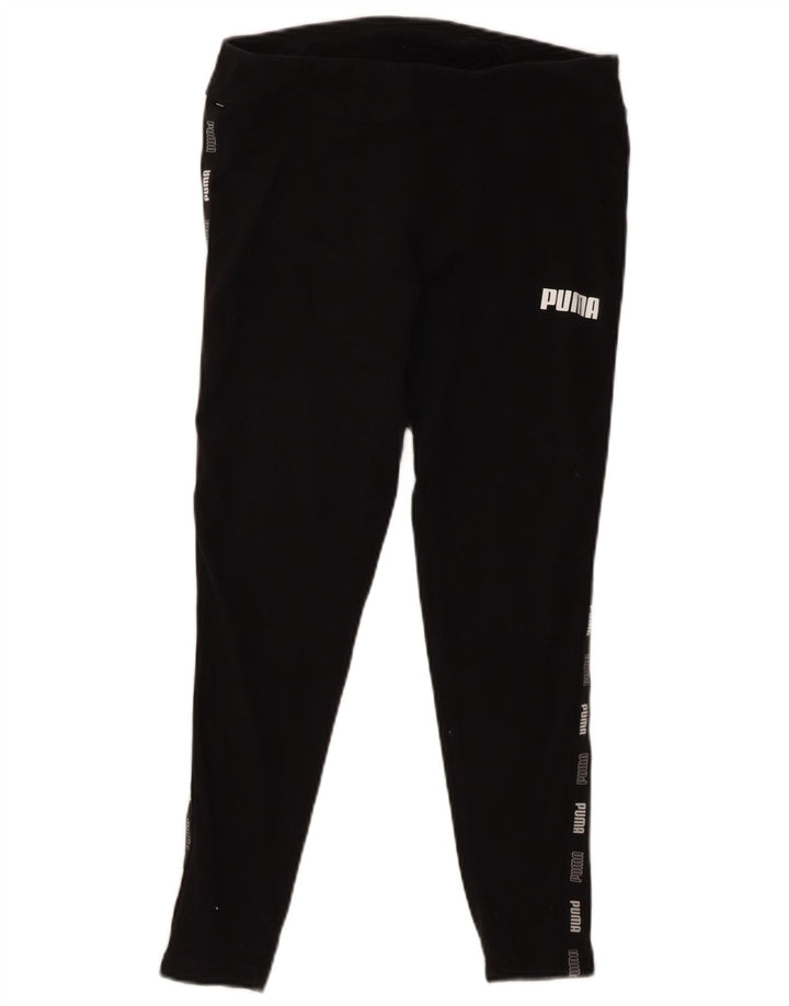 PUMA Womens Graphic Leggings UK 14 Large  Black