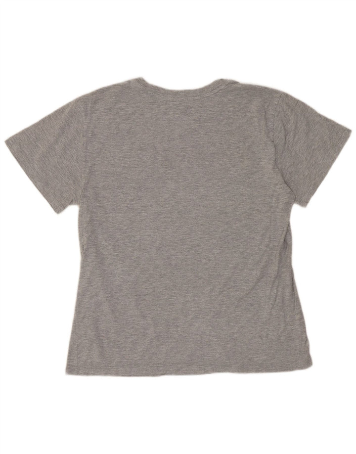 CHAMPION T-Shirt Graphique Femme UK 12 Gris Moyen Coton