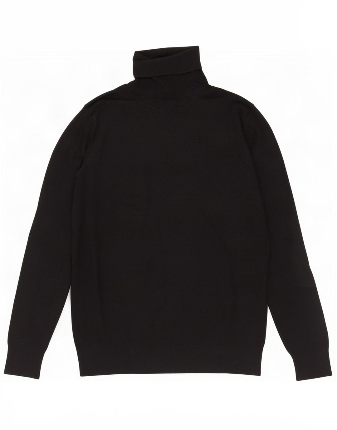 Massimo Dutti Pull col roulé pour femme UK 14 Grande soie noire
