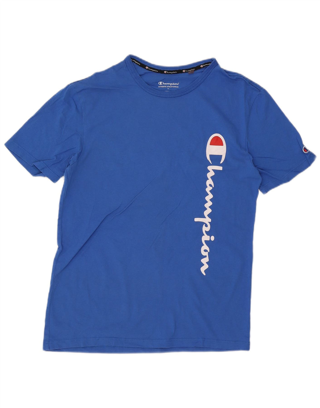 Champion T-Shirt Graphique Homme Petit Bleu Coton