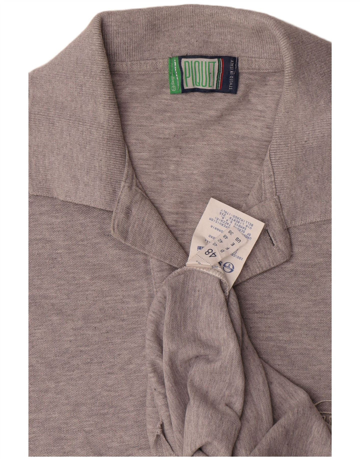 Sergio Tacchini Polo Homme IT 48 Coton Chiné Gris Moyen