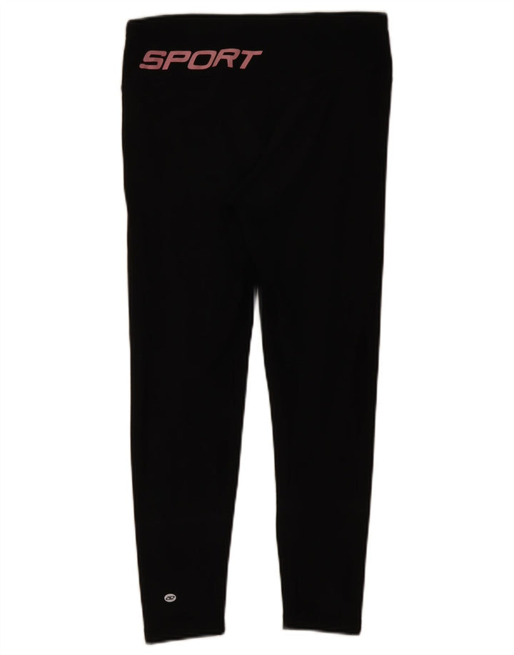 Dkny Legging court graphique pour femme UK 12 coton noir moyen