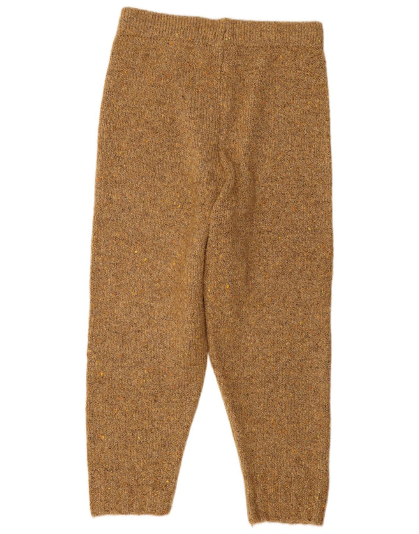 Zara Femmes Capri Survêtement Pantalon Joggers UK 14 Large Beige Polyester