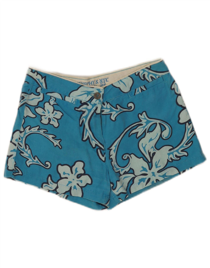 Murphy & Nye Short de Bain Femme W29 Coton Floral Bleu Moyen