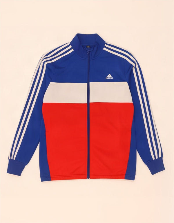 Adidas Veste de Survêtement Garçon 13-14 Ans Bleu Colorblock Polyester