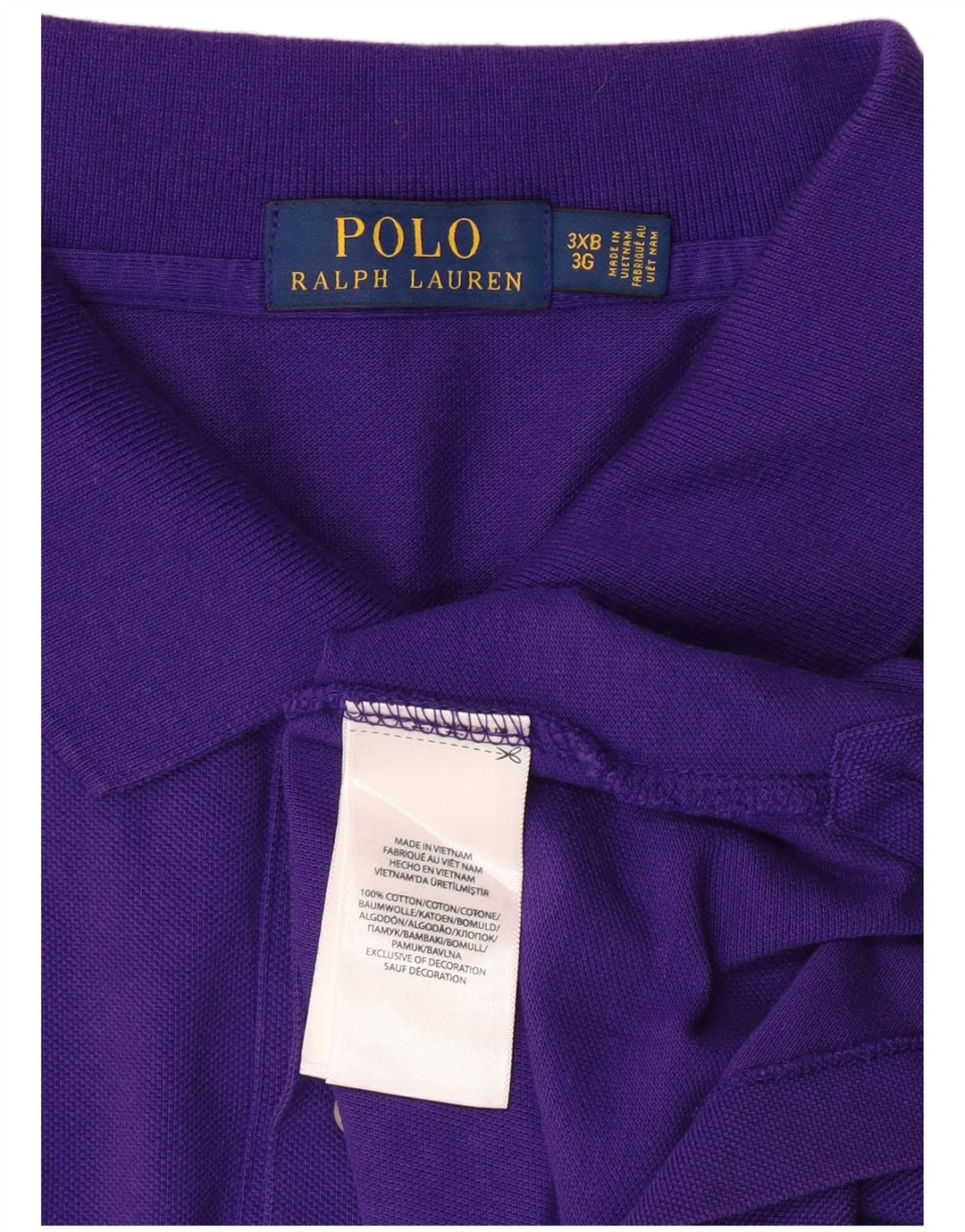 POLO RALPH LAUREN Polo Homme 3XL Violet Coton