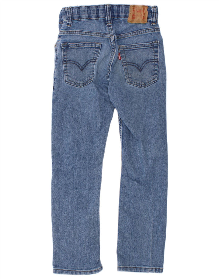 Levi's Jean droit effet vieilli pour garçon 6-7 ans W22 L21 Bleu Coton