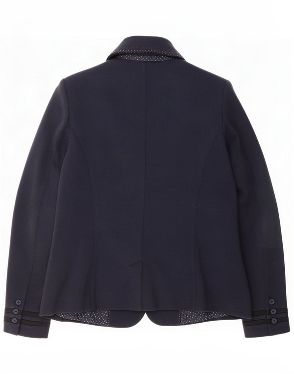 Crew Clothing Veste blazer à 2 boutons pour femme UK 16 Large Bleu marine en coton