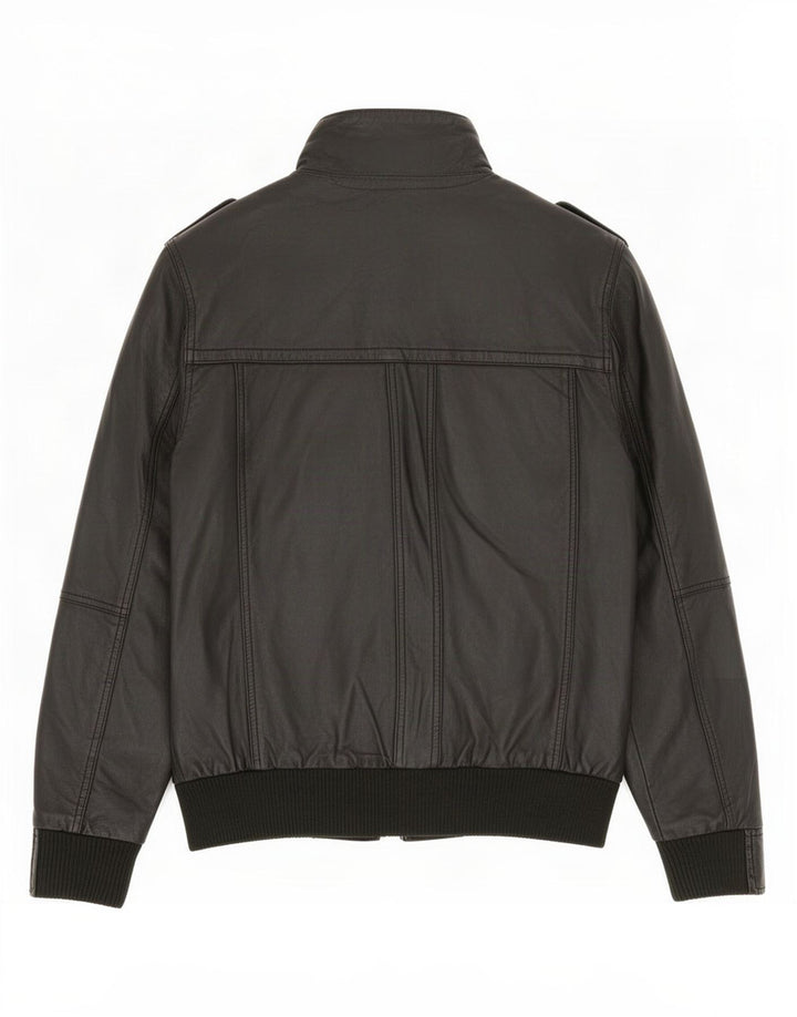 Bench Veste en cuir militaire pour homme UK 38 Medium Noir