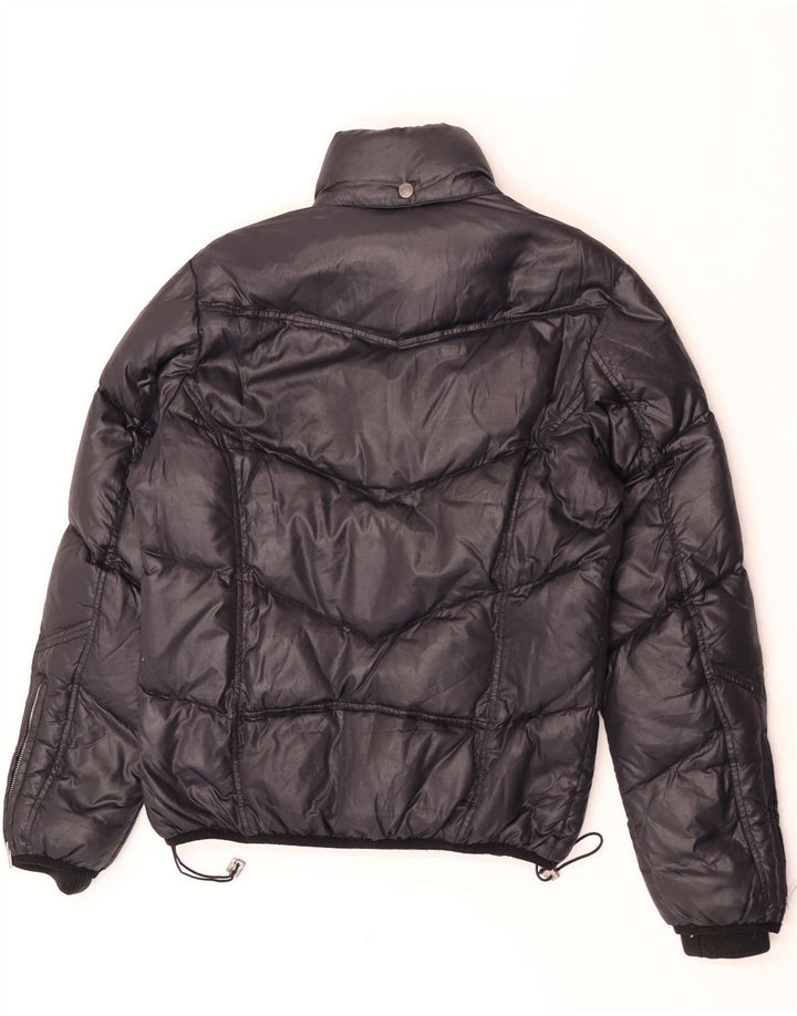 Diesel Veste matelassée à capuche pour femme UK 16 Large Noir