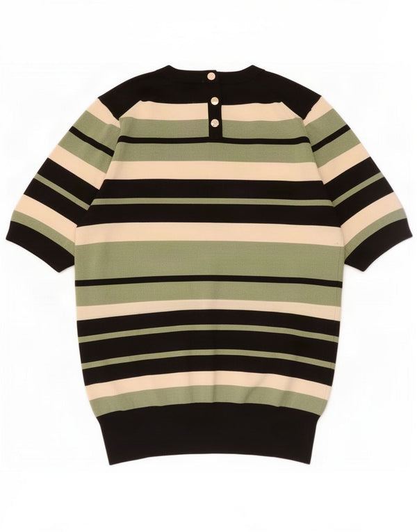 Zara Pull col bateau pour femme UK 14 Large rayé multicolore