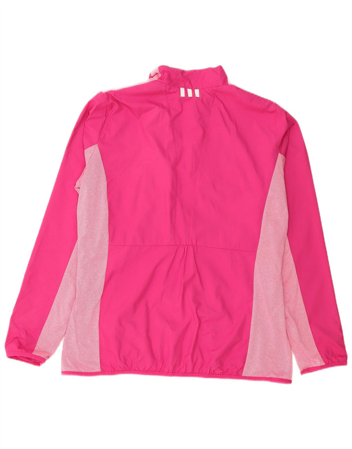 ADIDAS Veste de survêtement pour femme UK 18 XL Rose Colorblock Polyester