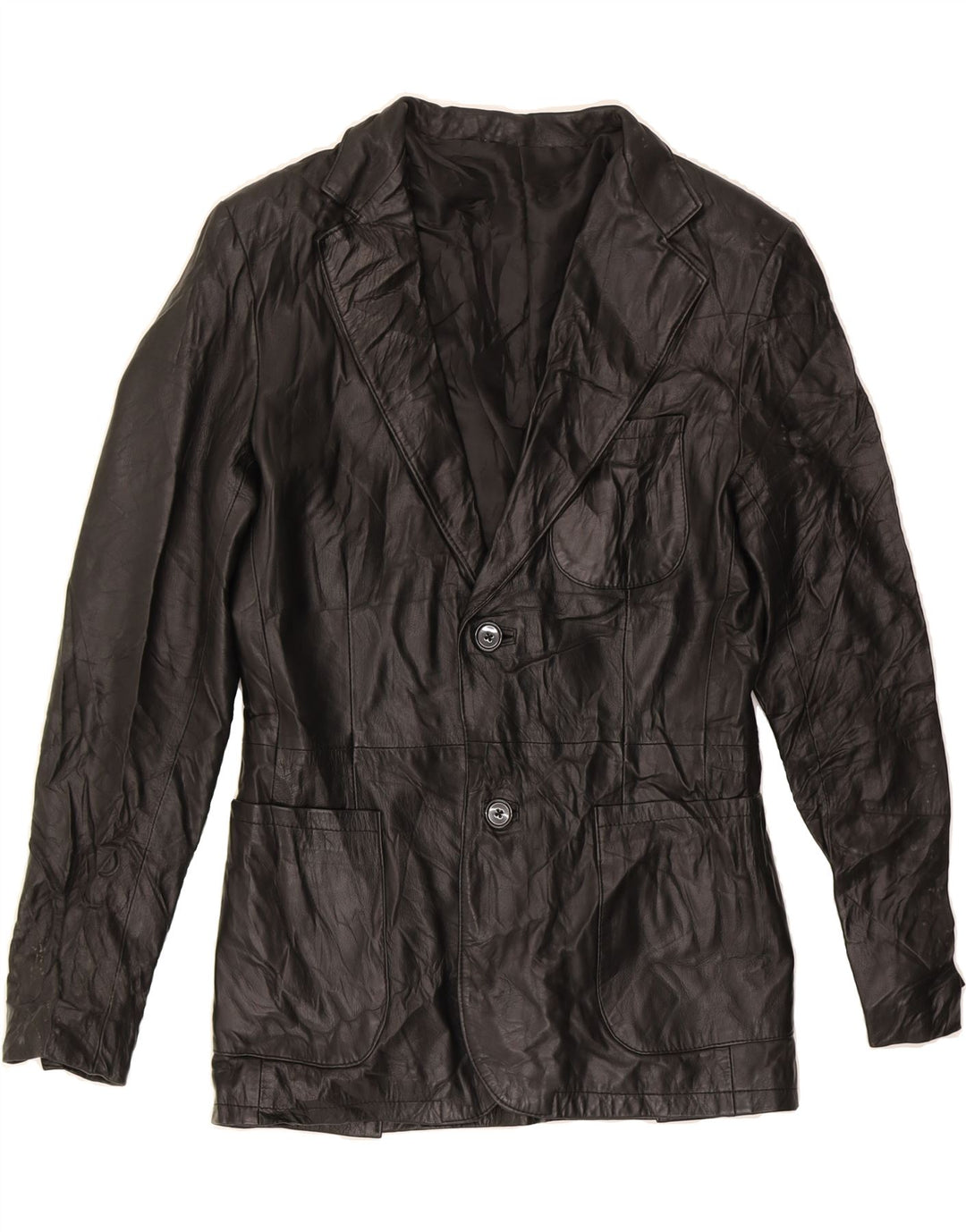 VINTAGE Womens Leather Jacket UK 18 XL Black Vintage Vintage and Second-Hand Vintage from Messina Hembry 