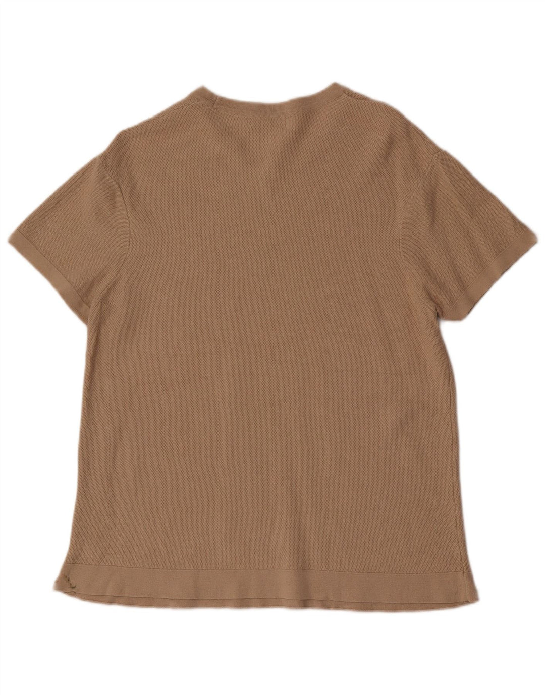 Zara T-shirt à manches courtes pour homme en coton marron moyen