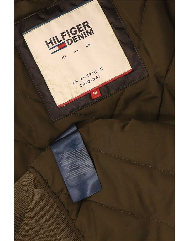 Tommy Hilfiger Veste Bomber Homme UK 38 Kaki Moyen Polyester