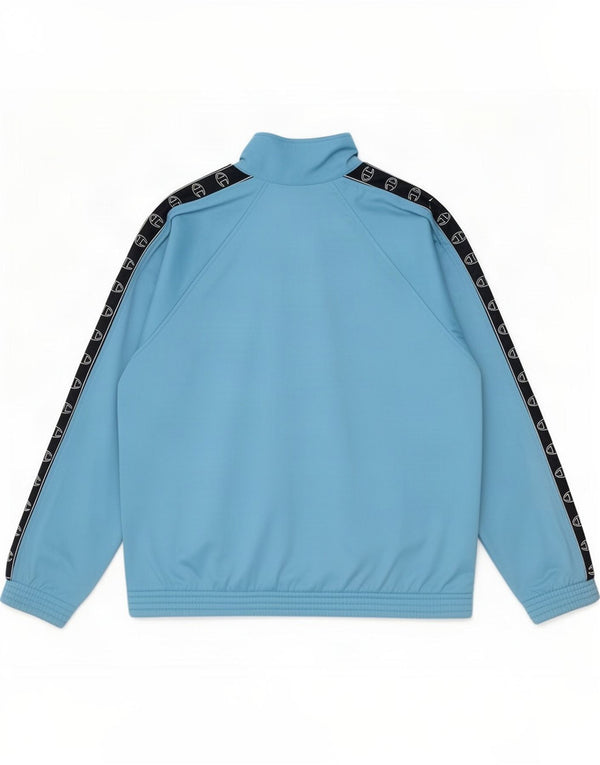 Champion Veste de survêtement graphique pour homme, grande taille, bleu, color block, polyester