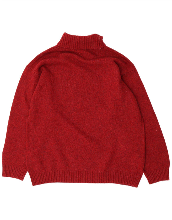 Sergio Tacchini Pull Col Roulé Homme Laine Bordeaux Moyen