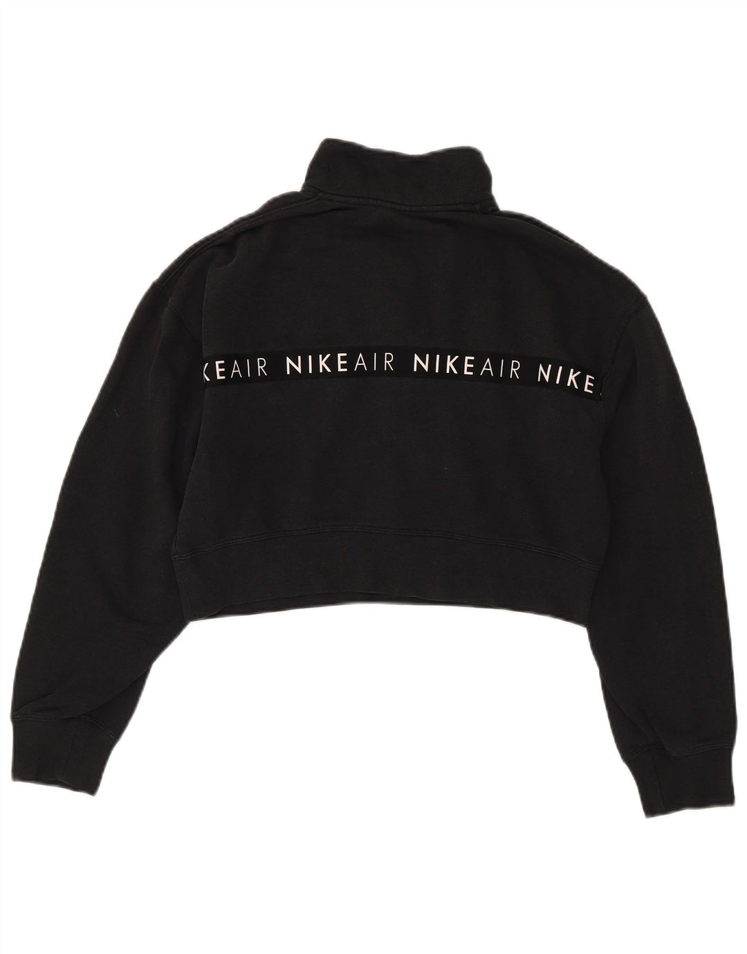 Nike Sweat-shirt court surdimensionné pour femme UK 10 Petit Noir